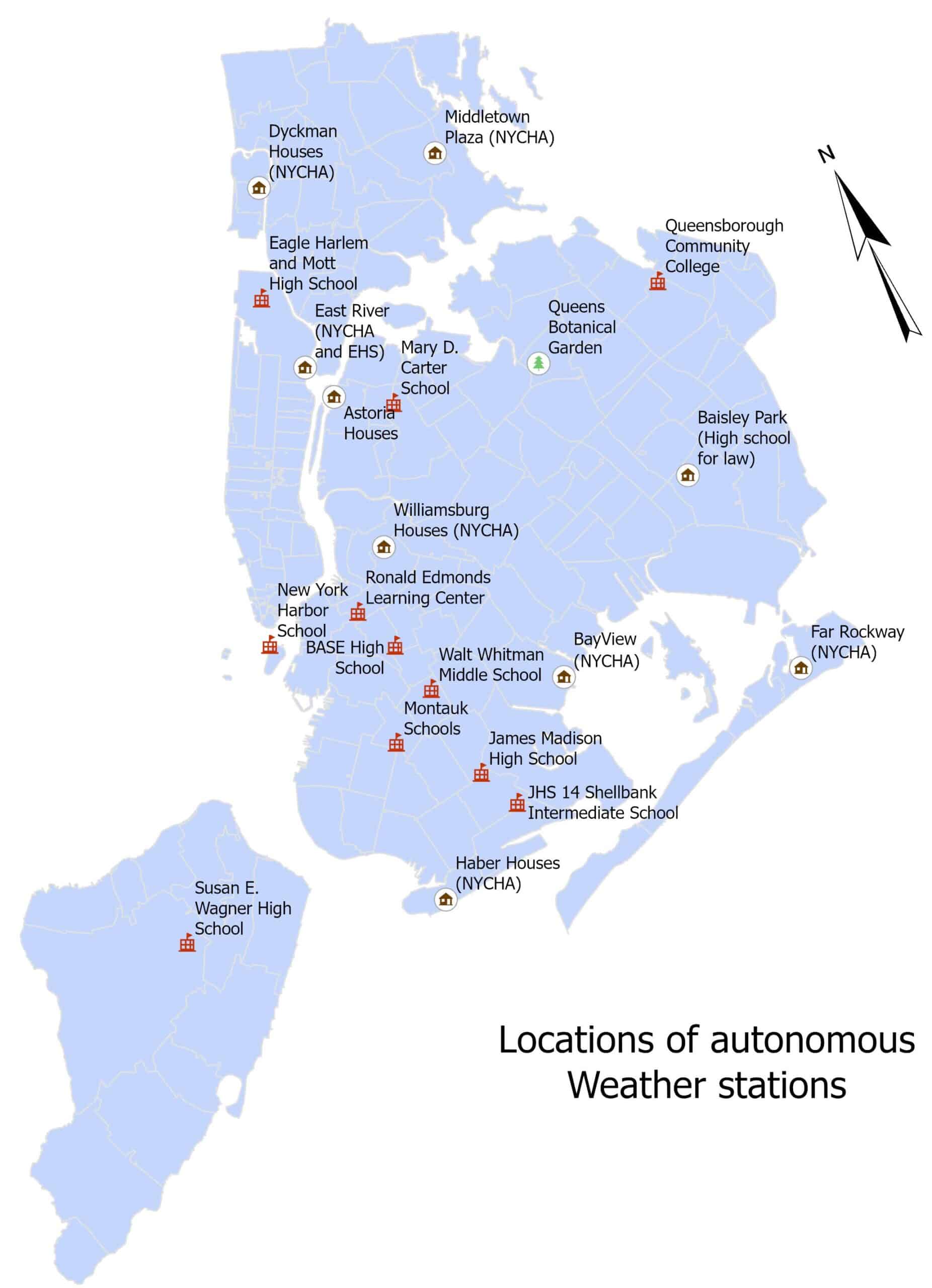 The New York Urban Hydro-meteorological Testbed (NY-uHMT) autonomous weather stations monitors both meteorological and hydrological conditions around NYC